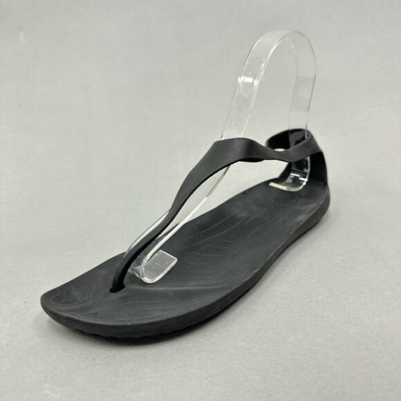 Crocs Sexi flip flop t-strap comfort sandal in black women's size 8 - Picture 1 of 11